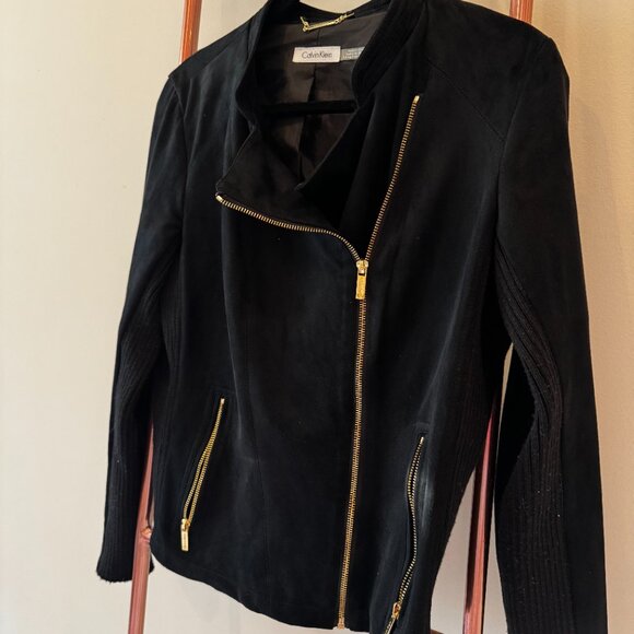 Calvin Klein Faux Suede Coat - Picture 2 of 7